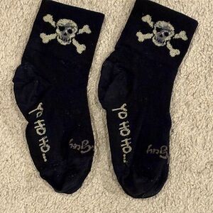 Sock Guy Pirate Black Skull & Crossbones Socks S/M